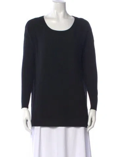 Pre-owned Joie Scoop Neck Sweater In Black