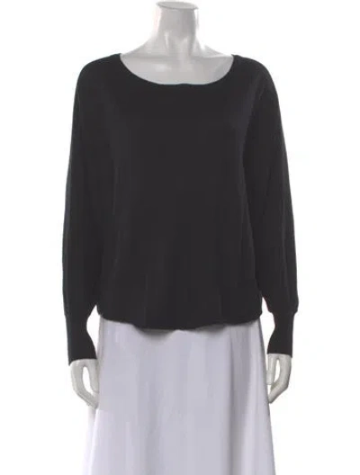 Pre-owned Joie Scoop Neck Sweater In Black