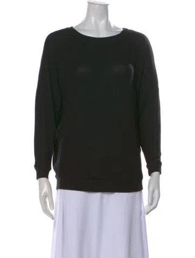 Pre-owned Joie Scoop Neck Sweater In Black