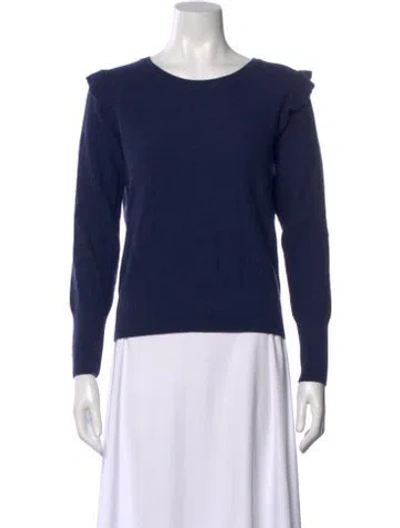 Pre-owned Joie Scoop Neck Sweater In Blue