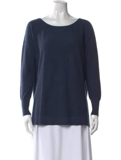 Pre-owned Joie Scoop Neck Sweater In Blue