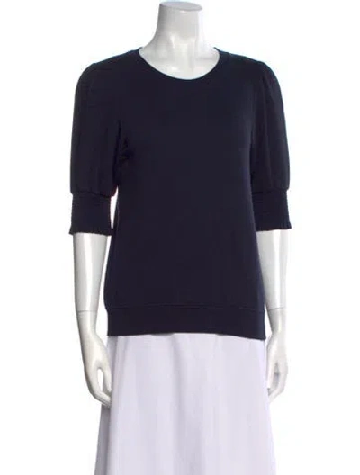 Pre-owned Joie Scoop Neck Sweater In Blue