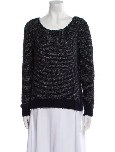 Pre-owned Joie Scoop Neck Sweater In Blue
