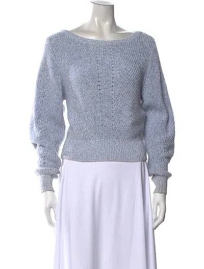 Pre-owned Joie Scoop Neck Sweater In Blue