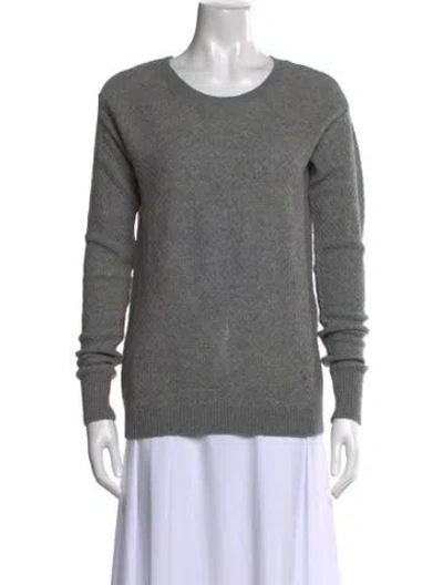 Pre-owned Joie Scoop Neck Sweater In Gray
