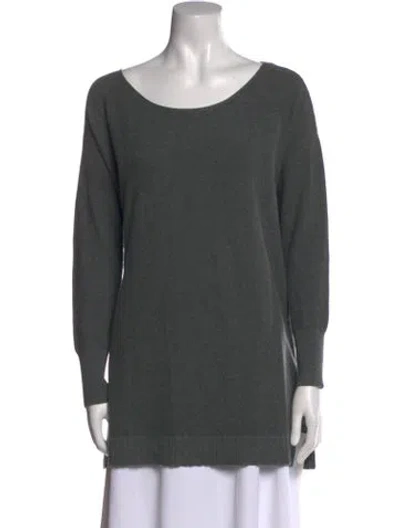 Pre-owned Joie Scoop Neck Sweater In Gray