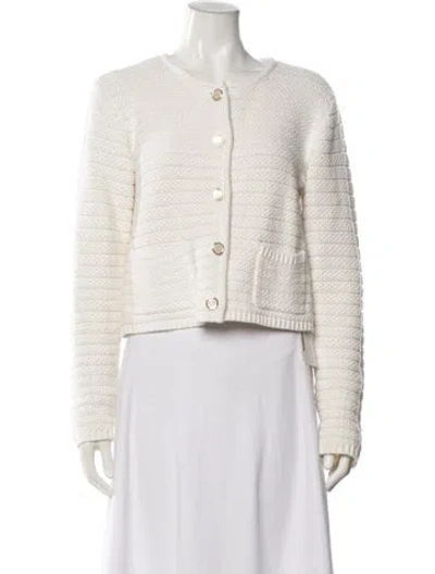 Pre-owned Joie Scoop Neck Sweater In Neutral