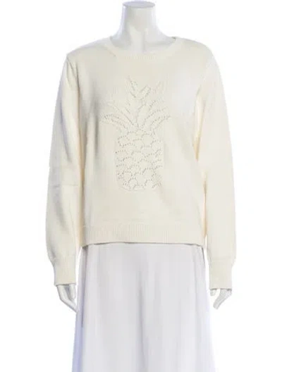Pre-owned Joie Scoop Neck Sweater In Neutral