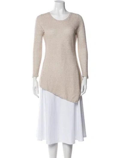 Pre-owned Joie Scoop Neck Sweater In Neutral