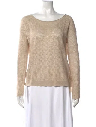 Pre-owned Joie Scoop Neck Sweater In Neutrals