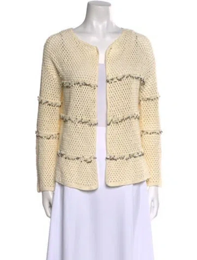 Pre-owned Joie Scoop Neck Sweater In White