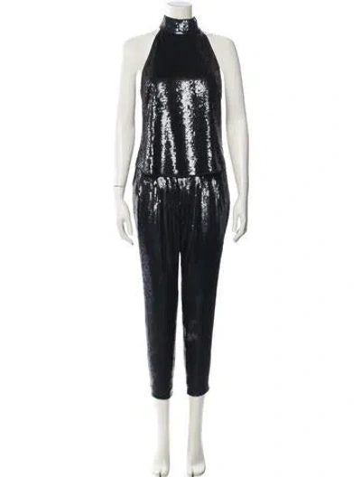 Pre-owned Joie Sequin Embellishments Pant Set In Black