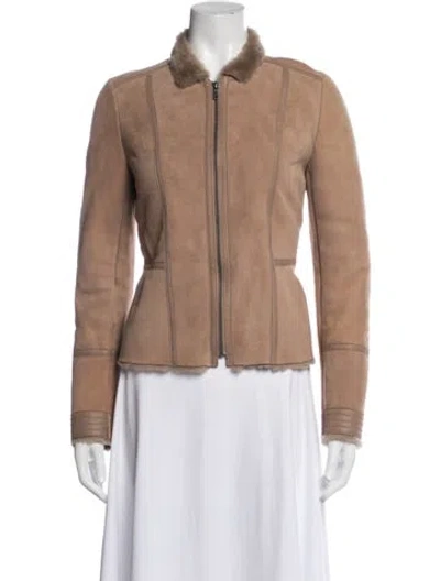 Pre-owned Joie Shearling Jacket In Neutrals