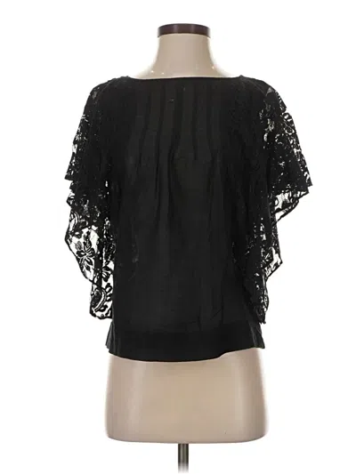 Pre-owned Joie Short Sleeve Blouse In Black