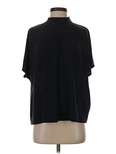 Pre-owned Joie Short Sleeve Blouse In Black