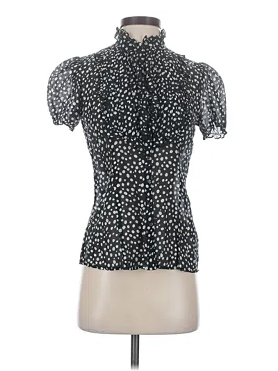 Pre-owned Joie Short Sleeve Blouse In Black