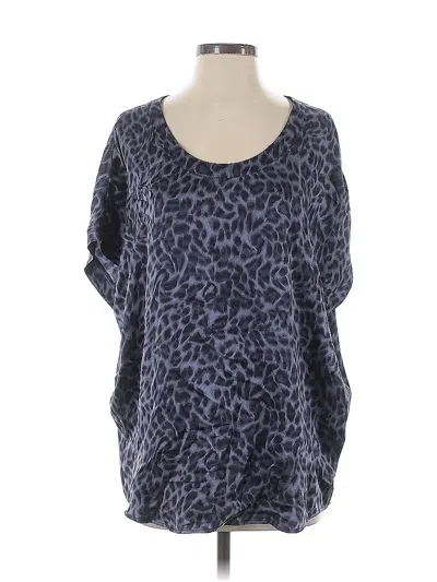 Pre-owned Joie Short Sleeve Blouse In Blue