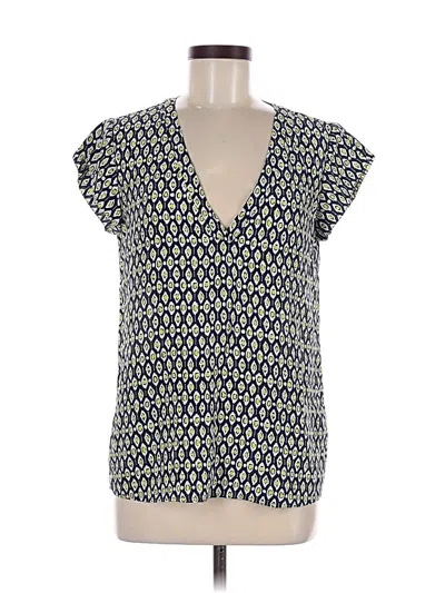 Pre-owned Joie Short Sleeve Blouse In Blue
