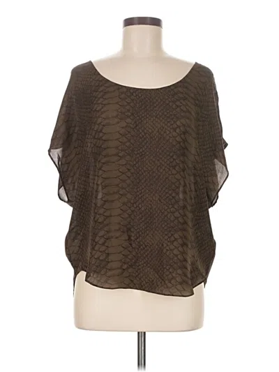 Pre-owned Joie Short Sleeve Blouse In Brown