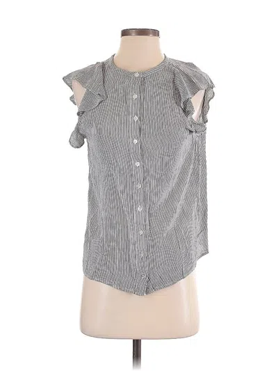 Pre-owned Joie Short Sleeve Blouse In Gray