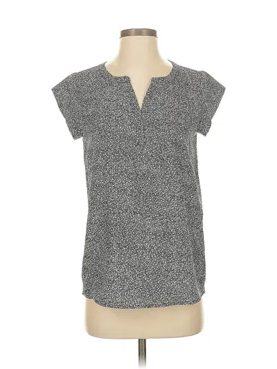 Pre-owned Joie Short Sleeve Blouse In Gray
