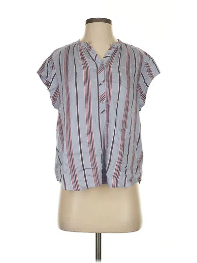 Pre-owned Joie Short Sleeve Blouse In Gray
