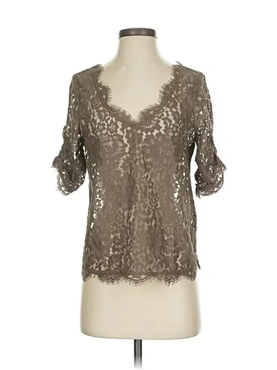 Pre-owned Joie Short Sleeve Blouse In Gray