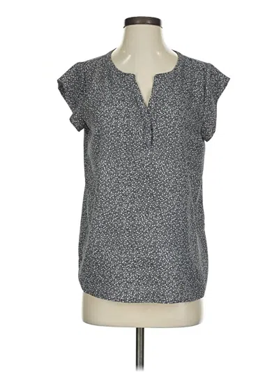 Pre-owned Joie Short Sleeve Blouse In Gray