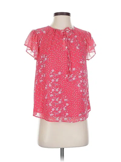 Pre-owned Joie Short Sleeve Blouse In Pink