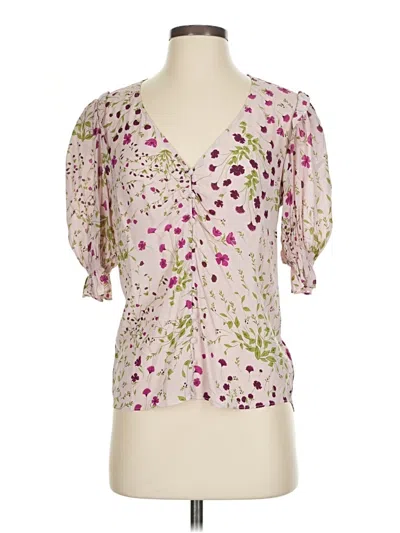 Pre-owned Joie Short Sleeve Blouse In Pink