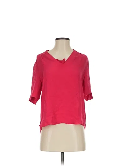 Pre-owned Joie Short Sleeve Blouse In Pink