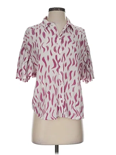 Pre-owned Joie Short Sleeve Blouse In Pink