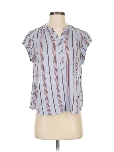 Pre-owned Joie Short Sleeve Blouse In Purple