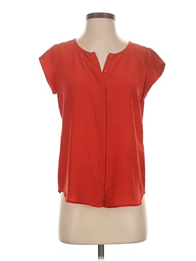 Pre-owned Joie Short Sleeve Blouse In Red