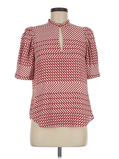 Pre-owned Joie Short Sleeve Blouse In Red