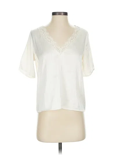 Pre-owned Joie Short Sleeve Blouse In White