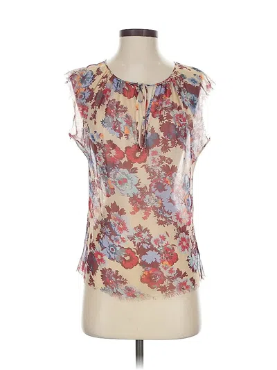 Pre-owned Joie Short Sleeve Blouse In White