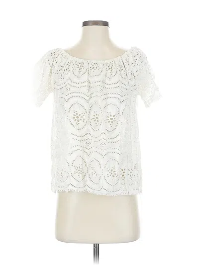 Pre-owned Joie Short Sleeve Blouse In White