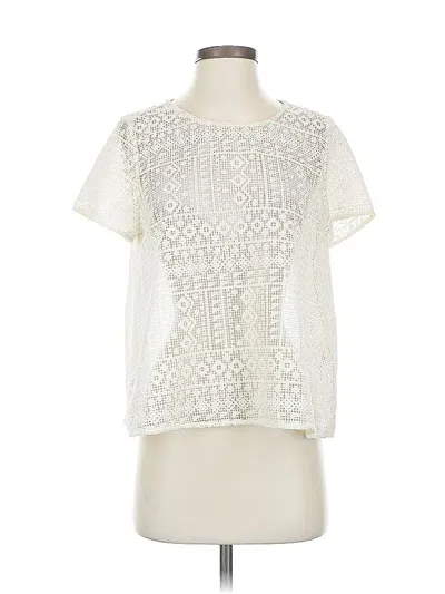 Pre-owned Joie Short Sleeve Blouse In White
