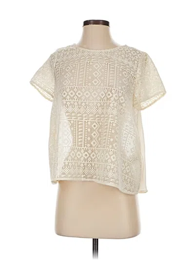 Pre-owned Joie Short Sleeve Blouse In White