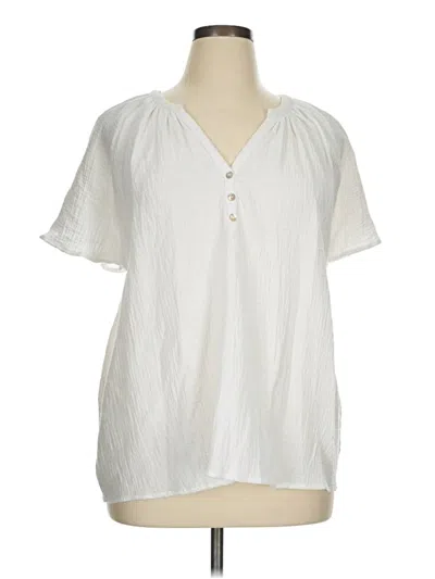 Joie Short Sleeve Blouse In White