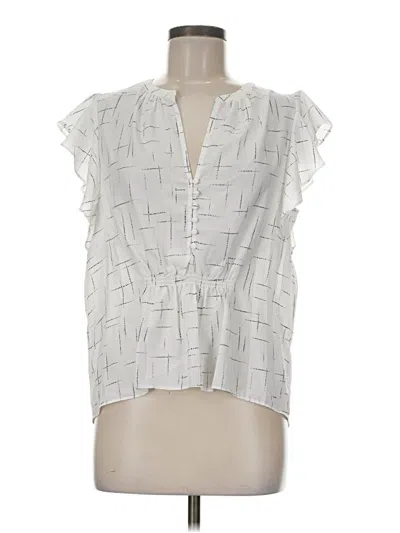 Pre-owned Joie Short Sleeve Blouse In White