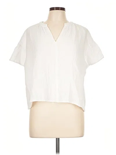 Pre-owned Joie Short Sleeve Blouse In White
