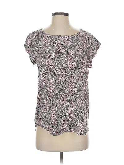Pre-owned Joie Short Sleeve Silk Top Pink Scoop Neck Tops