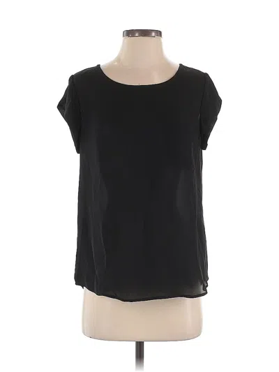 Pre-owned Joie Short Sleeve Top Black Scoop Neck Tops