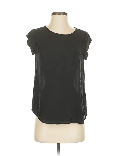 Pre-owned Joie Short Sleeve Top Black Scoop Neck Tops