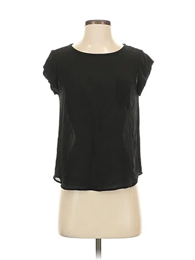 Pre-owned Joie Short Sleeve Top Black Scoop Neck Tops