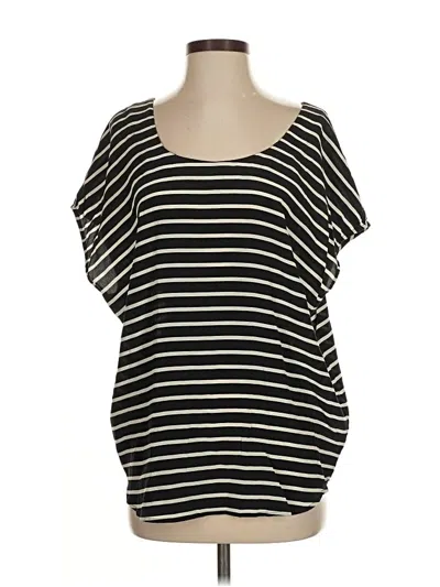 Pre-owned Joie Short Sleeve Top Black Scoop Neck Tops