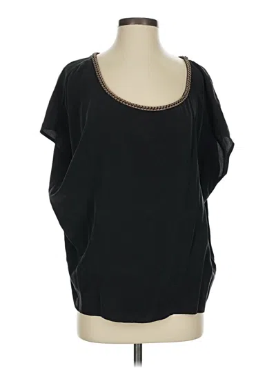 Pre-owned Joie Short Sleeve Top Black Scoop Neck Tops
