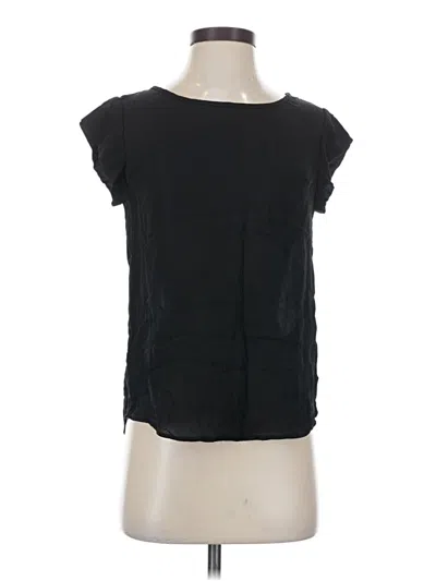 Pre-owned Joie Short Sleeve Top Black Scoop Neck Tops